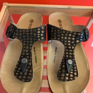 Brand New Supper Comfy Great Quality  Sandals In Woman’s Sz: 38 Fits 7 To 8